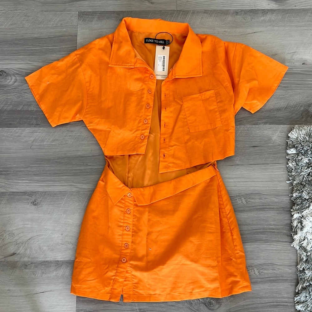 Lux To Kill Dress. Orange. Size 4